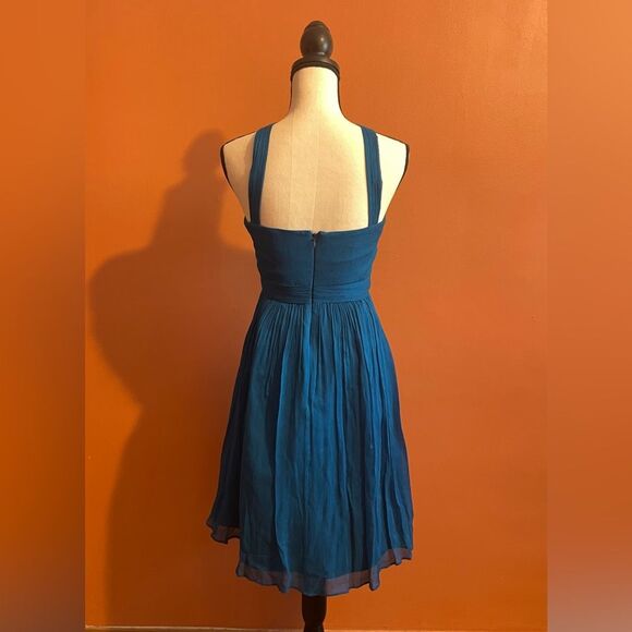 J.  Crew Halter Sinclair Silk Chiffon Bridesmaid Dress Womens Size 2 - Picture 5 of 8